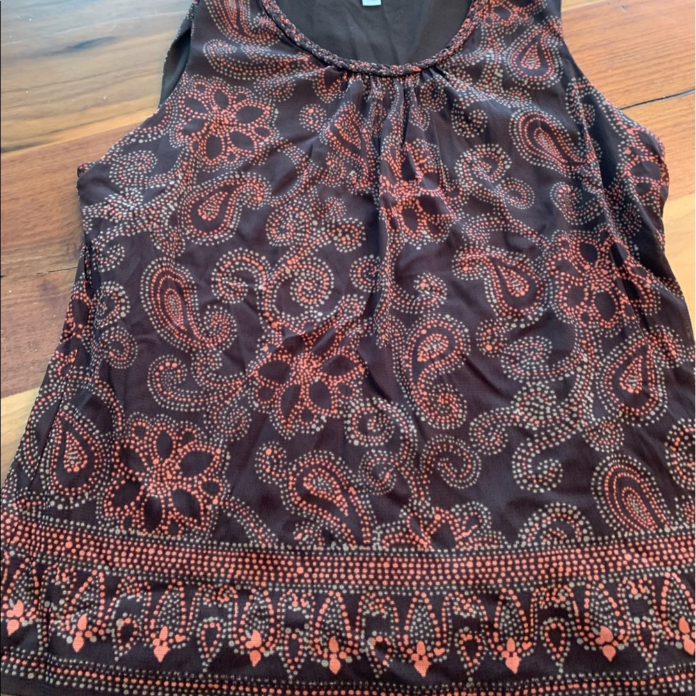 Brown with orange details